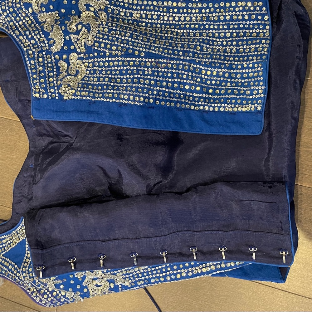 Designer blue ombré lehenga - Picture 13 of 13